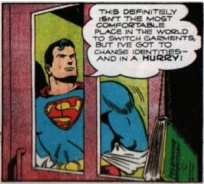 Superman in telephone booth